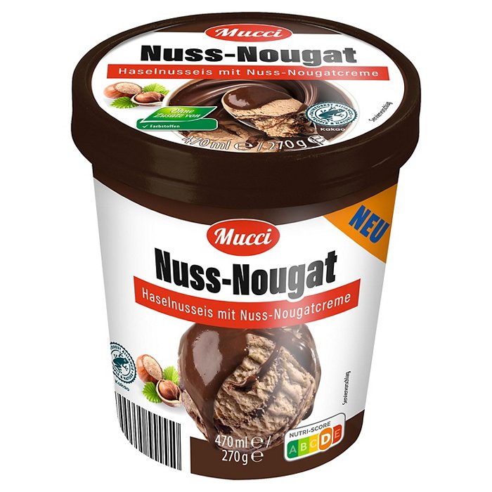 MUCCI Nuss Nougat Becher 470 ml