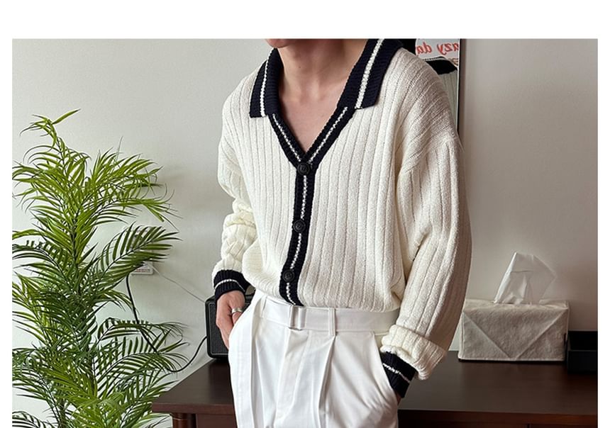 Okwano - Hoge taille effen rechte broek