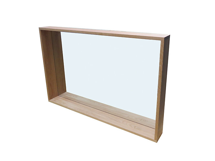 Miroir non lumineux rectangulaire Harmon coloris chêne l.120 x P.13 x H.80 cm