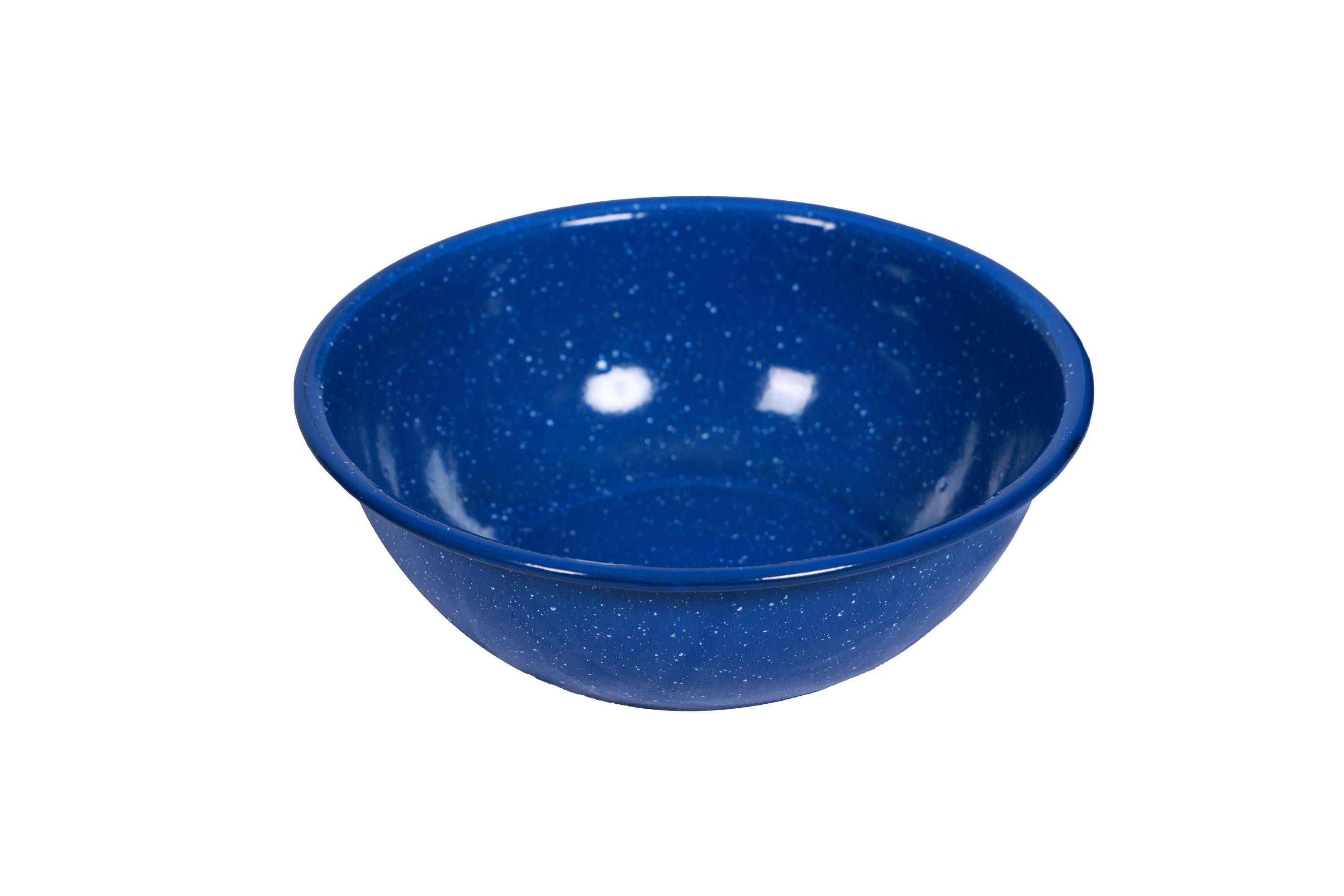 Camping Geschirr Emaille 12-teilig blau