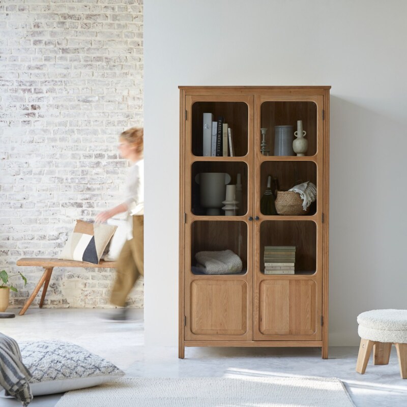 Armoire de rangement en chêne massif Marthe