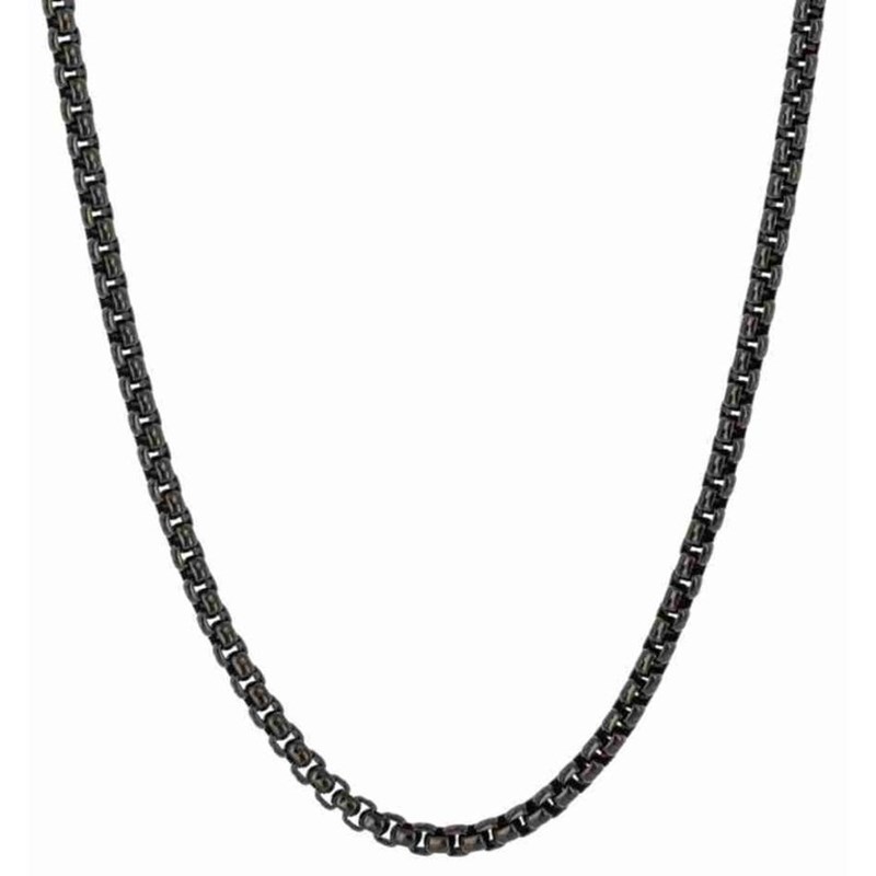 Collier plaqué ionique noir en acier inoxydable