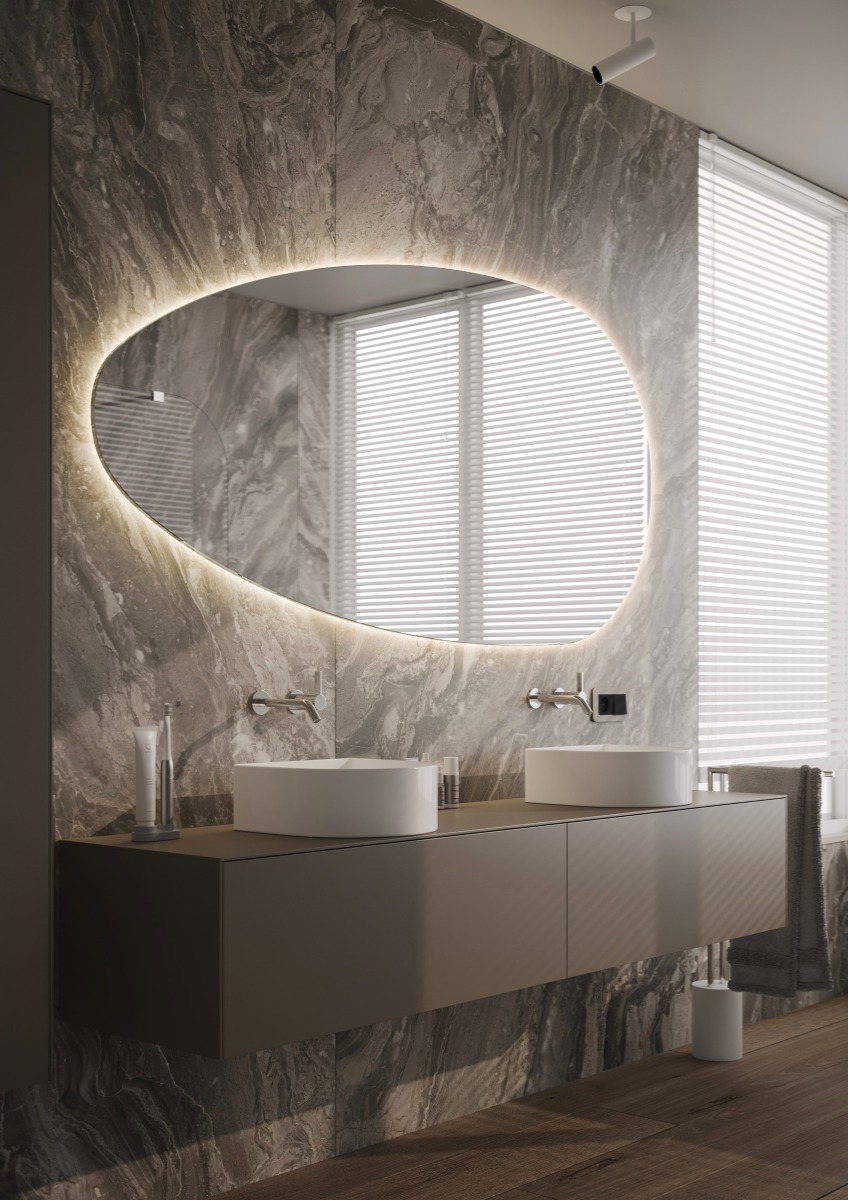 Martens Design Joling spiegel met LED verlichting, spiegelverwarming en sensor 140x70cm