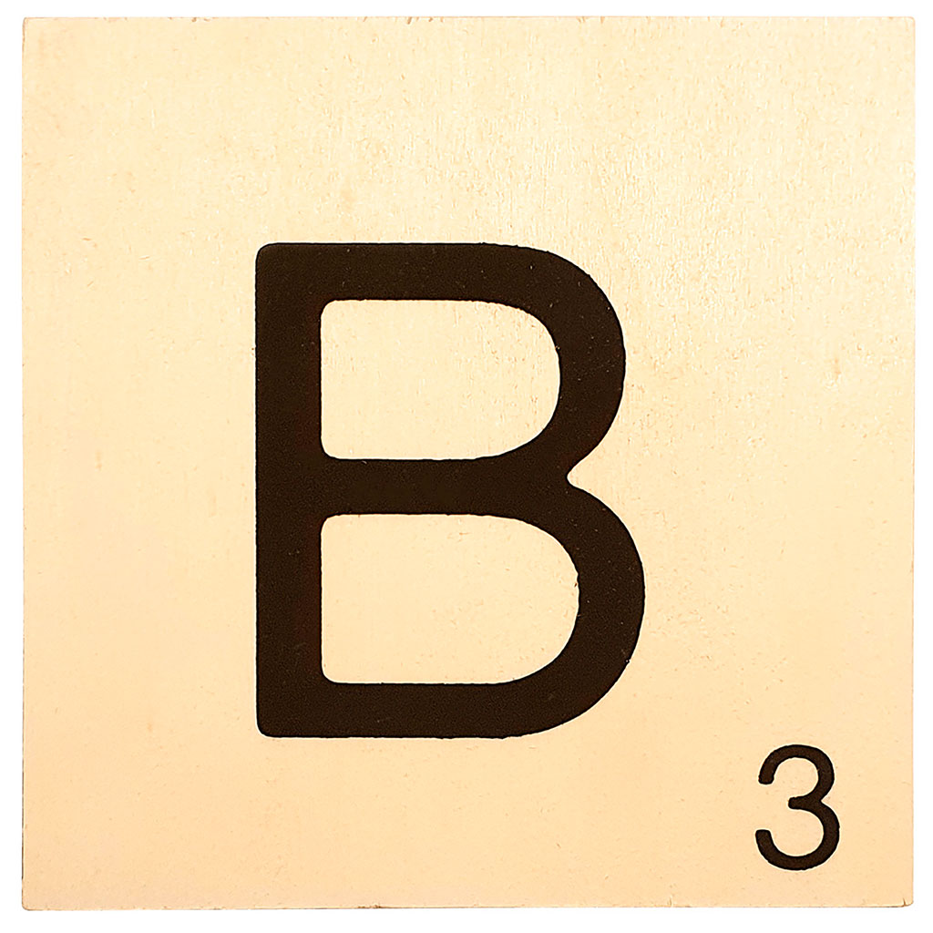 Lettre B bois à décorer 10x10cm