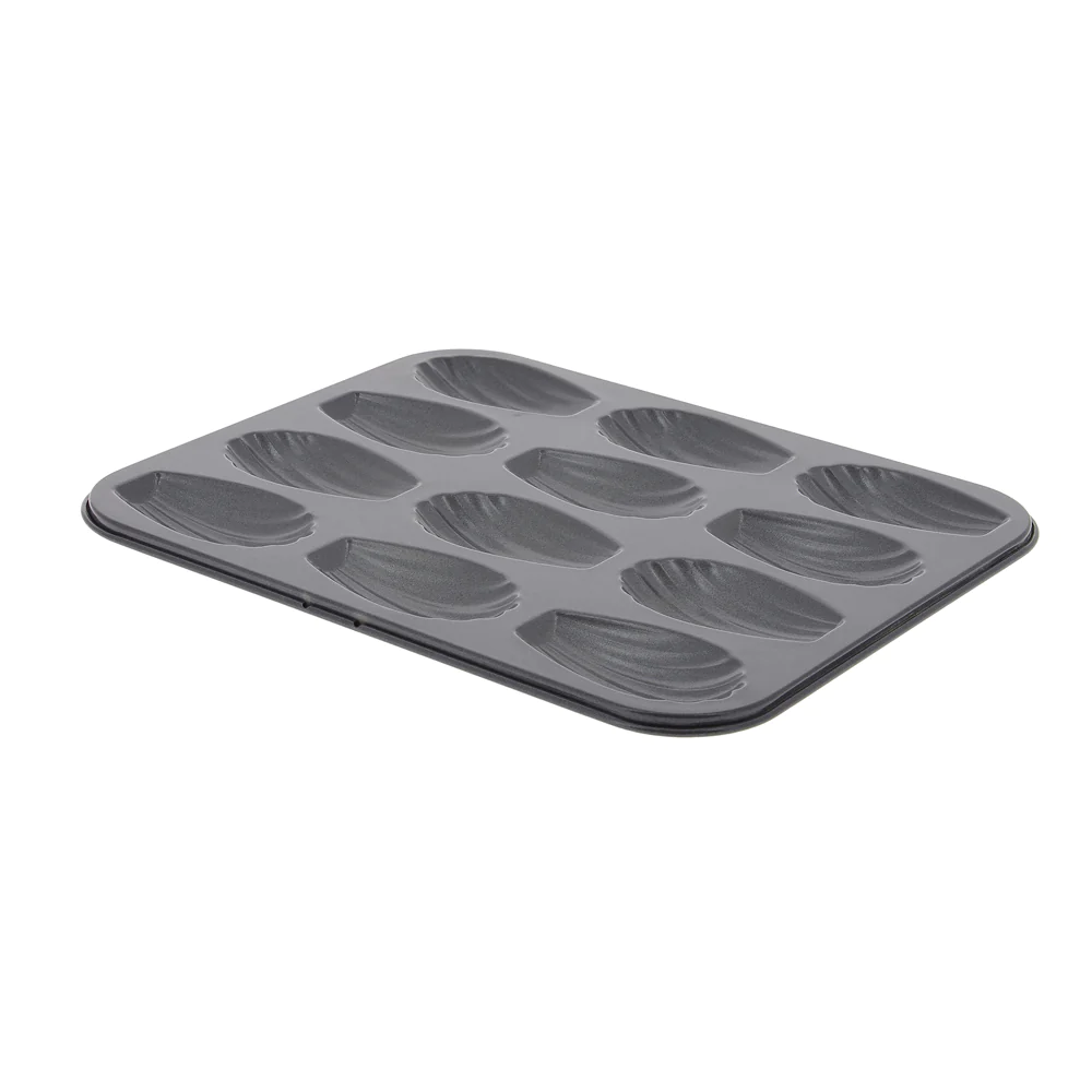 Plaque pour 12 madeleines 25x20 cm en acier antiadhésif De Buyer