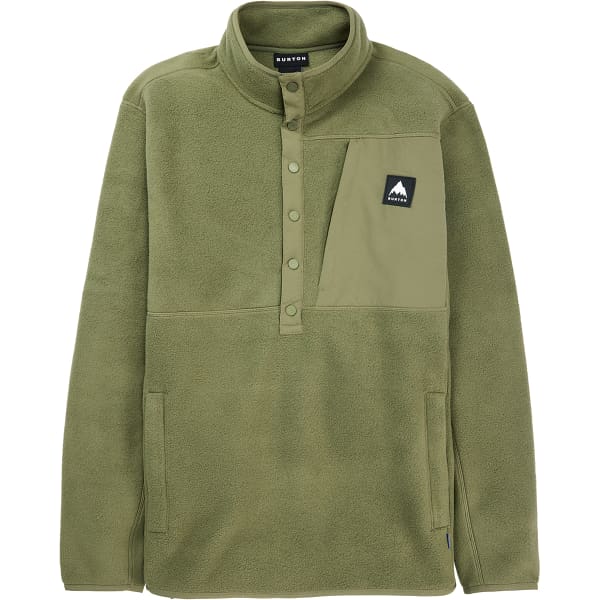 Veste polaire snowboard BURTON MEN'S CINDER FLEECE PULLOVER FOREST MOSS