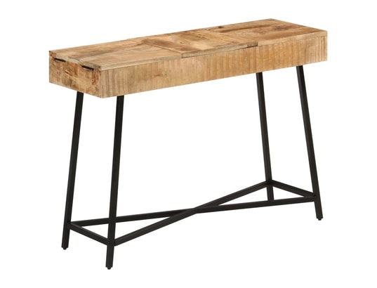 VIDAXL - Coiffeuse 105x35x75 cm bois de manguier massif brut et fer