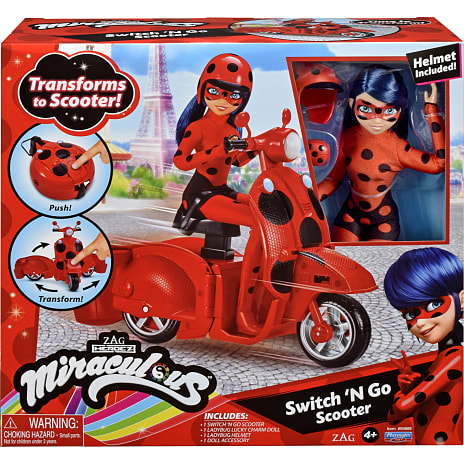 Miraculous Scooter inklusiv ladybug dukke
