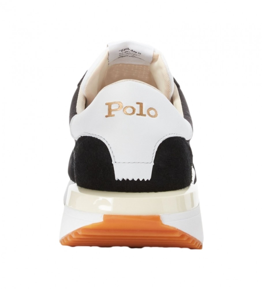 Tênis Ralph Lauren Train 89 em couro preto