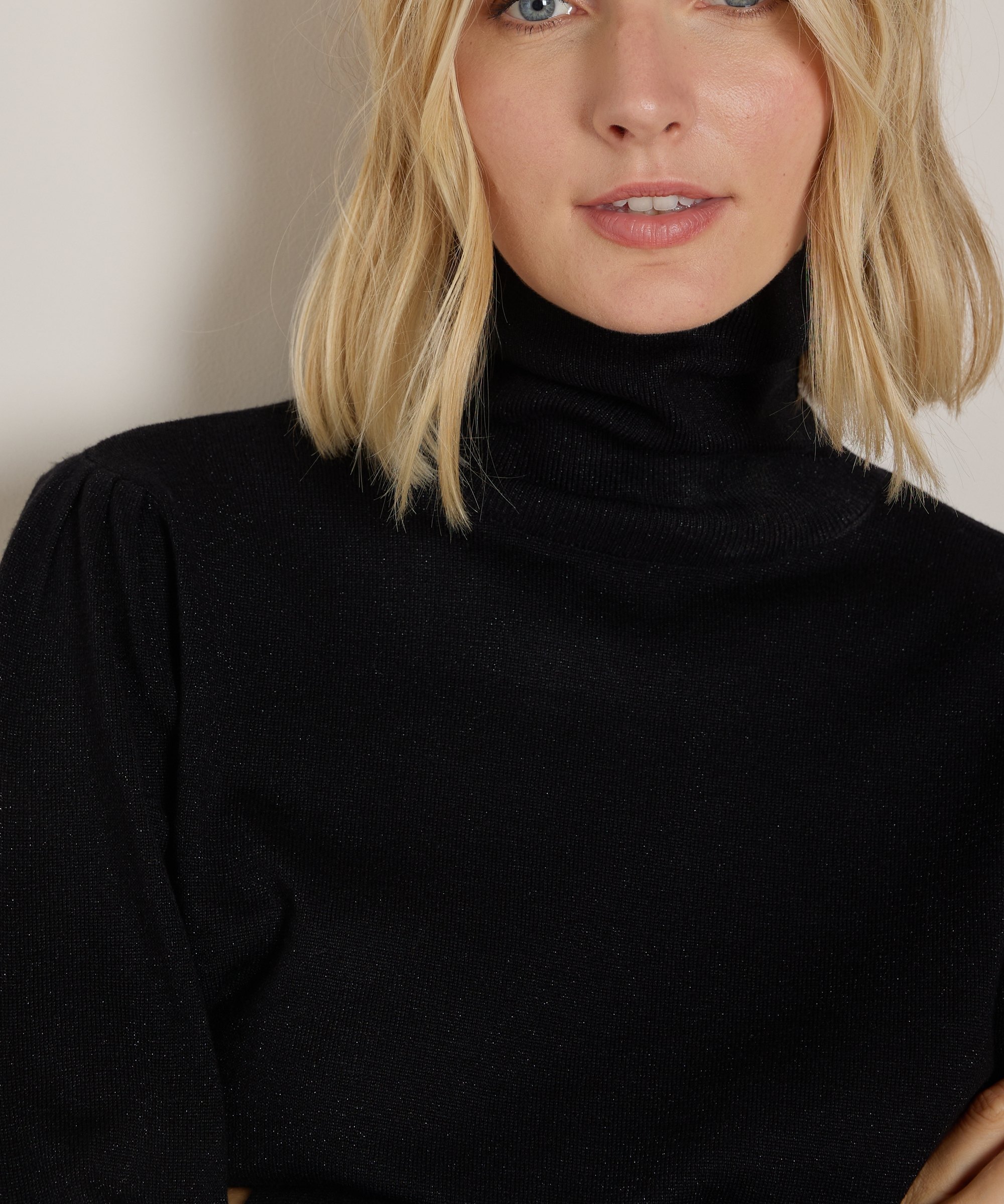 glitter trui met turtleneck