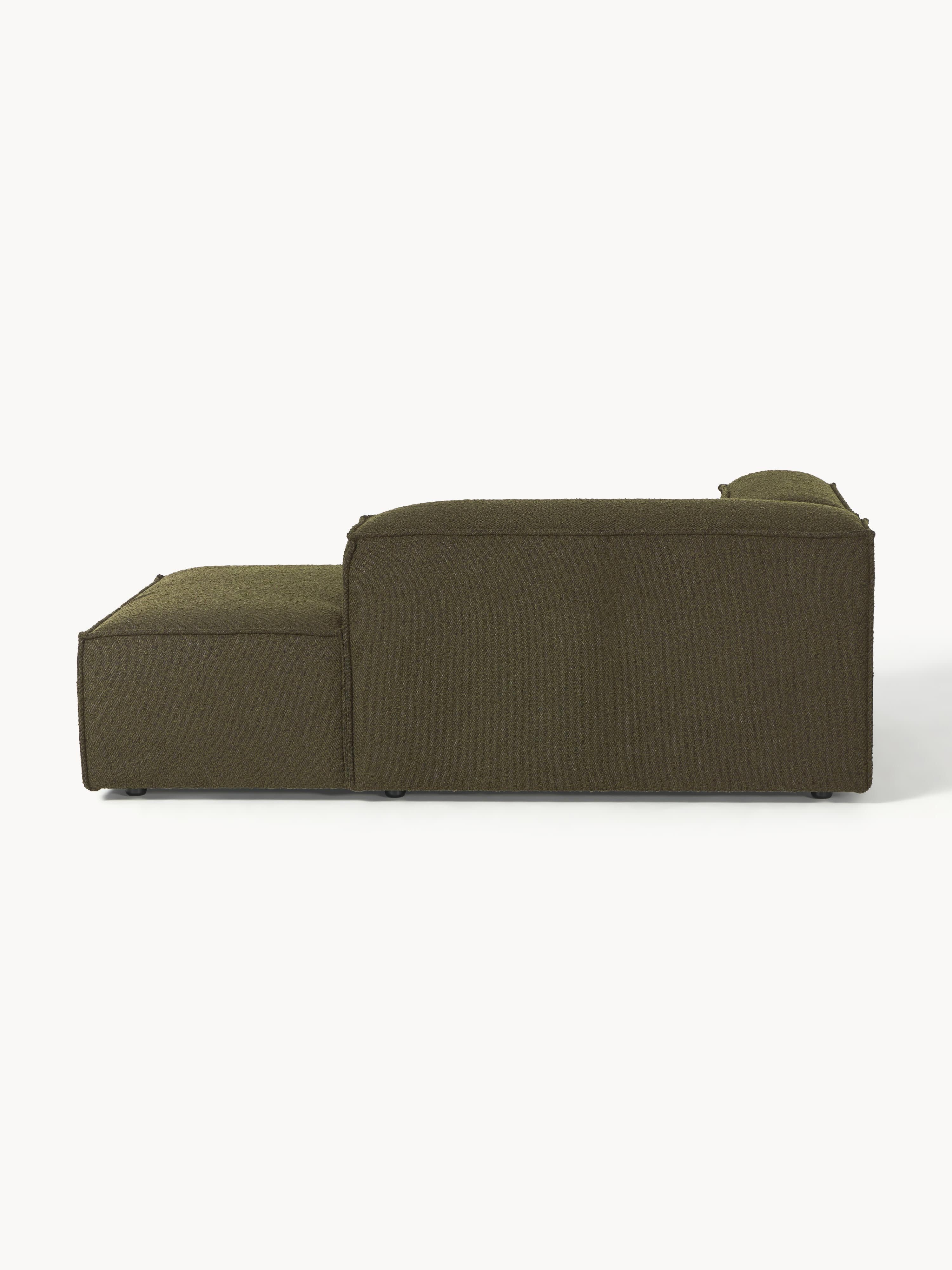 Chaise longue hoekmodule Lennon uit bouclé