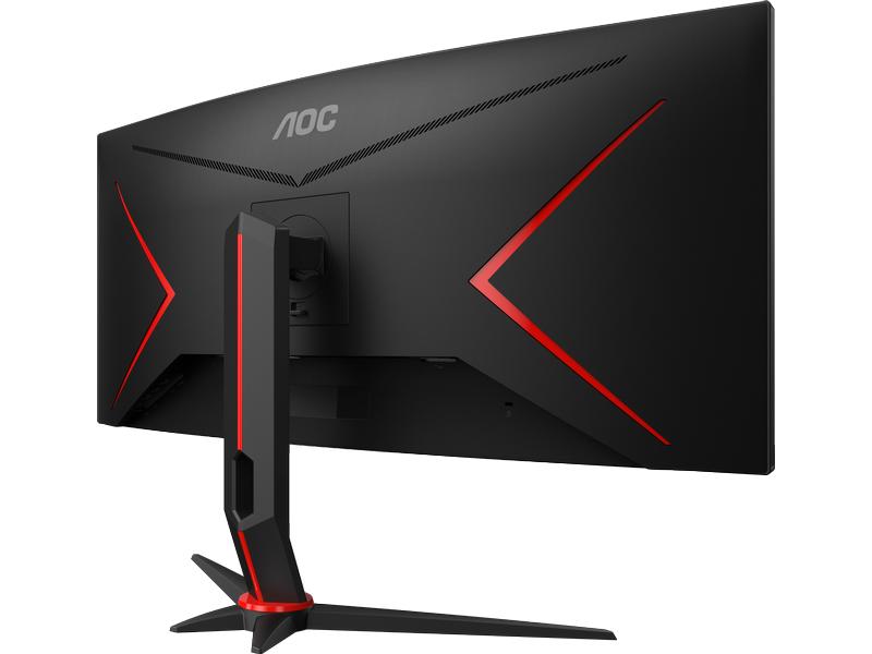 AOC Monitor CU34G2XP/BK Schneller 34-Zoll-Gaming-Monitor mit farbbrillantem VA-Panel