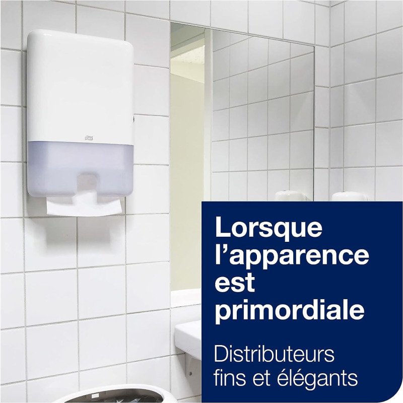Distributeur d'Essuie-mains TorkXpress enchevêtrés H2, distribution feuille-à-feuille, modèle mince