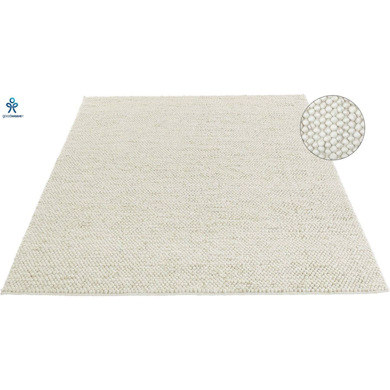 Leger Home By Lena Gercke Wollteppich Ainhoa handgewebt Wolle Gr. 7 beige B:240cm H:12mm L:320cm