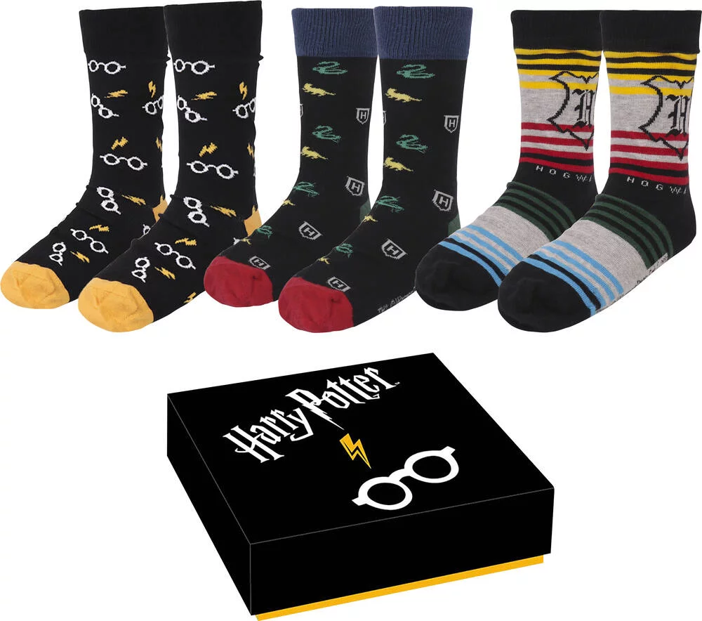 PACK 3 PAIRES DE CHAUSSETTES HARRY POTTER T. 35-41