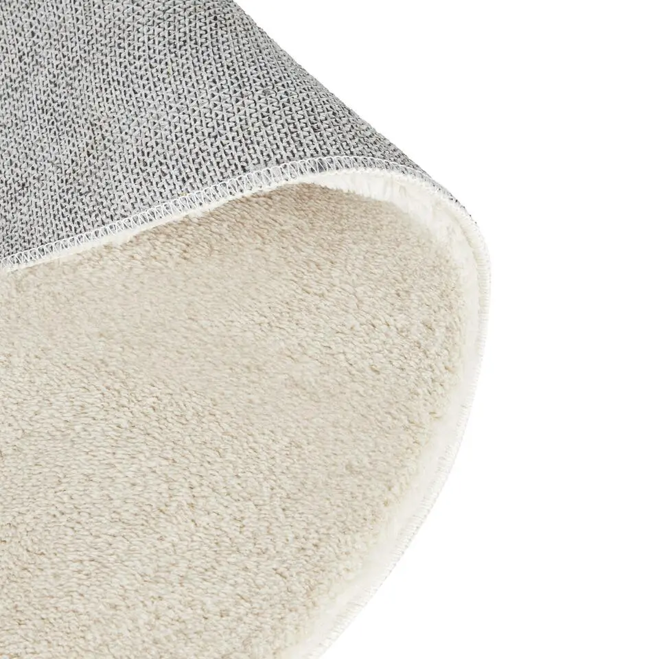 tectake® Kortpolig vloerkleed Soft Zone Ø 120 cm - Crème