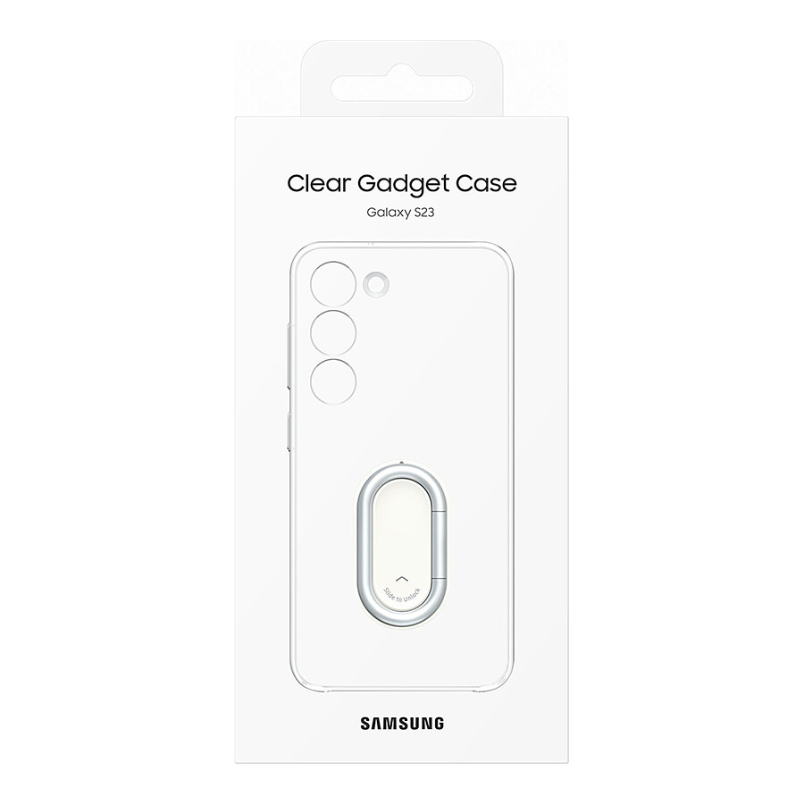 Samsung Coque transparente avec support pour Galaxy S23 FE