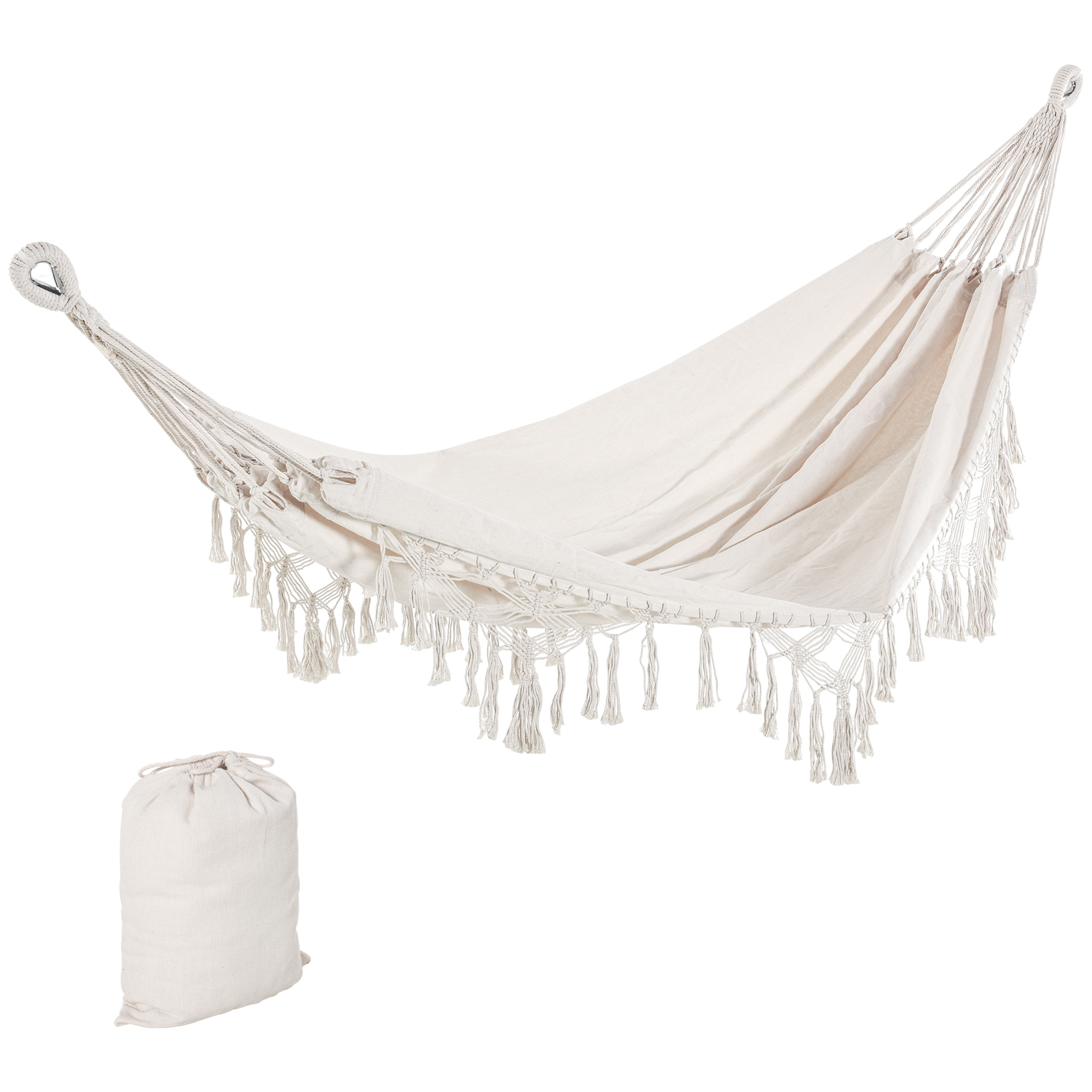 Rede suspensa Outsunny cor creme