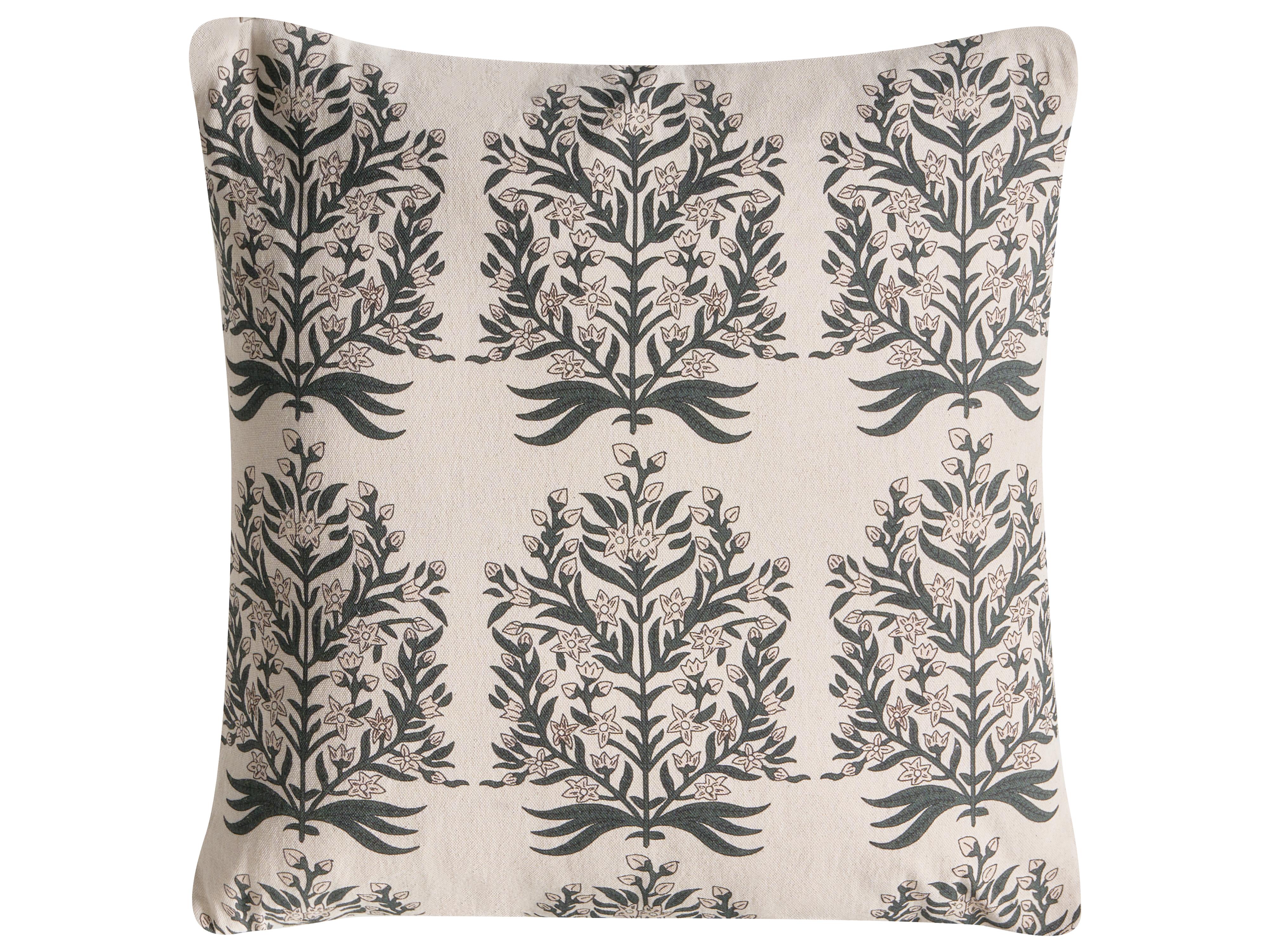 Set van 3 sierkussens MYRISTICA Katoen 30 x 50 cm 45 x 45 cm Beige bloempatroon