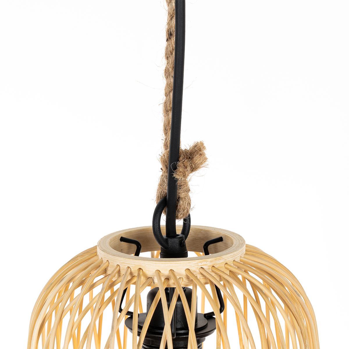 Landelijke buiten hanglamp rotan 25 cm - Calamus