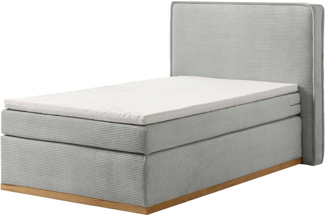 Home affaire Boxspringbett »SHERWOOD Cord Hotelbett, Polsterbett Premiumbett Boxbett« Bestseller Otto´s Choice Luxusbett in 4 Breiten,  Hochwertiger Cord ,weiche Velours-Struktur, mit premium Topper,