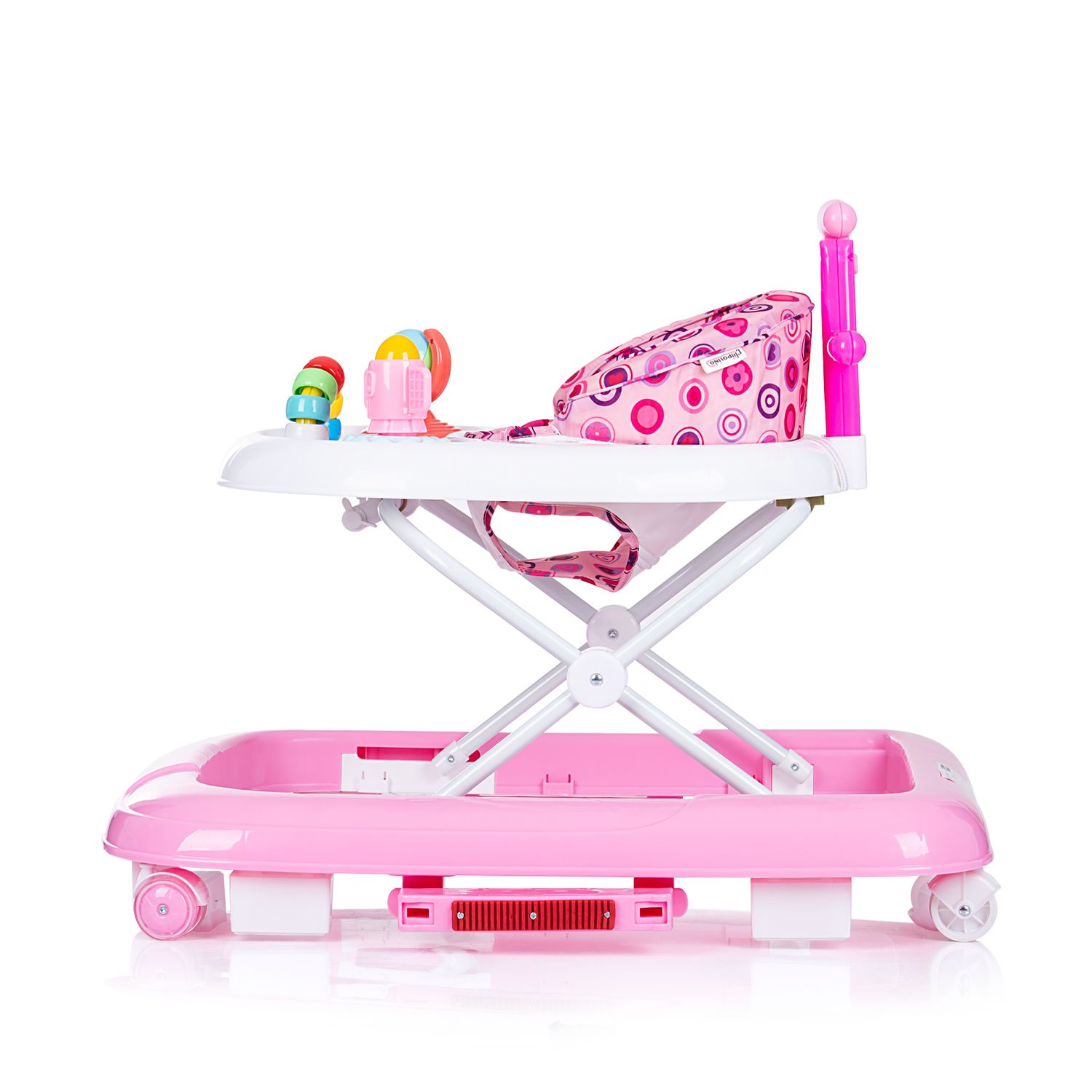 Chipolino Lauflernwagen 4 in 1 Party Wippe, höhenverstellbar, Stopper, klappbar rosa