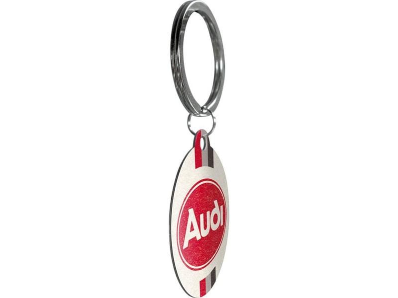 Nostalgic Art Schlüsselanhänger Audi Logo Ø 4 cm, 1 Stück, Anhänger mit Audi Logo