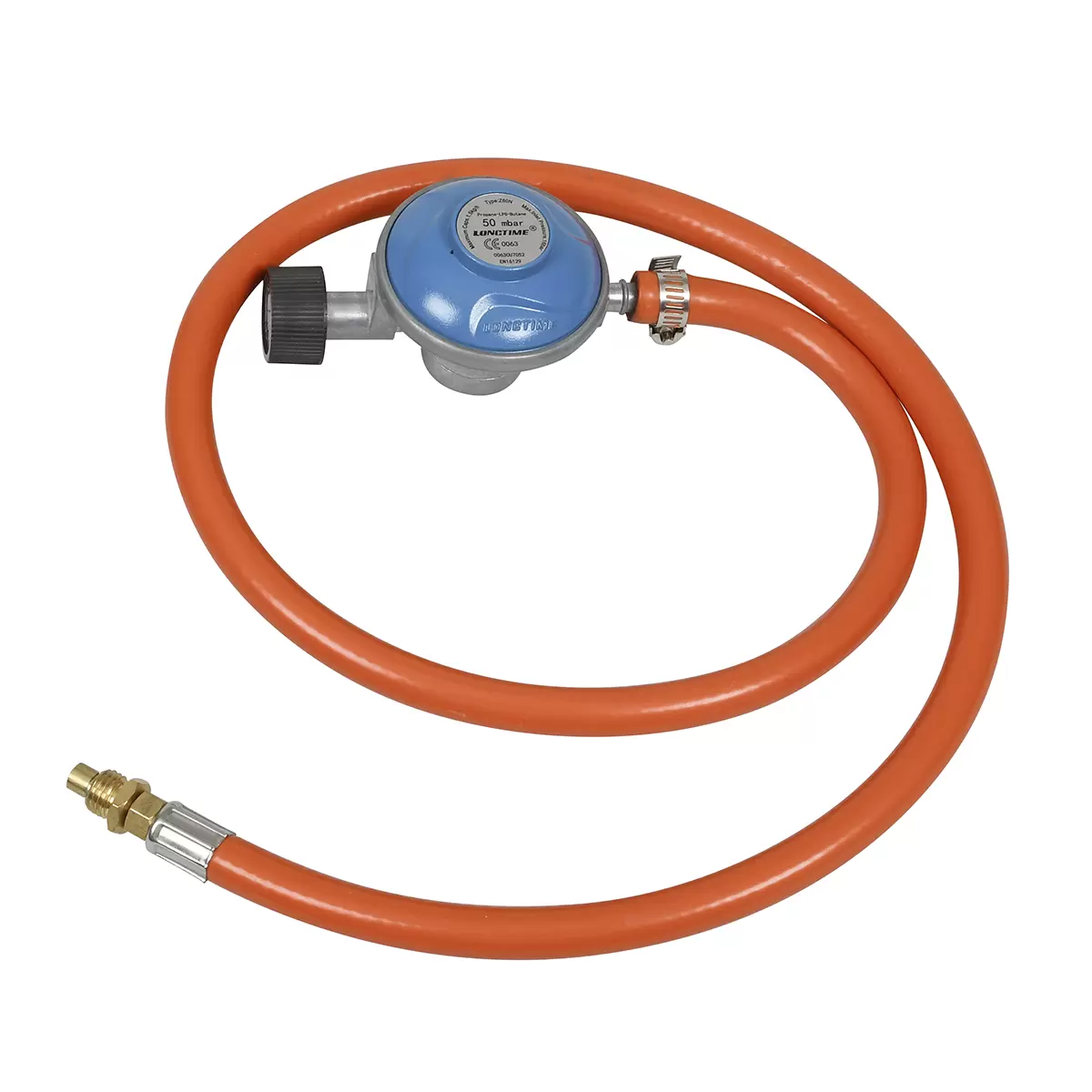 Gasregler & Schlauch Kartusche BBQ Dragon blau,orange