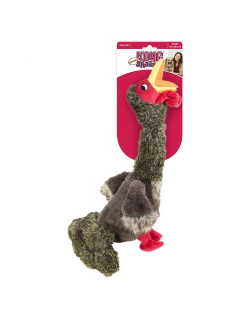 Kong Shakers Honkers Turkey - Hondenspeelgoed - Bruin Rood Geel Large