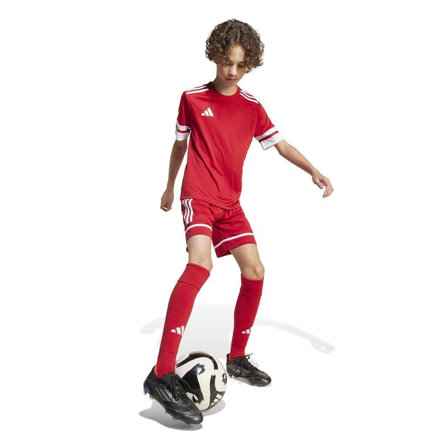 adidas Squadra 25 Short - Rouge/Blanc Enfant