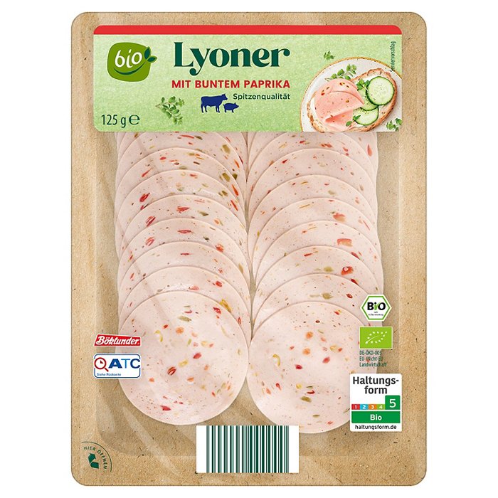 BIO Bio-Aufschnitt-Sortiment 125 g, Bio-Lyoner