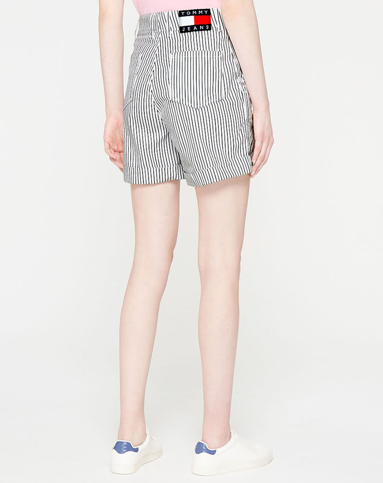 Tommy Jeans Short slim fit harper hrs striped bleu/blanc