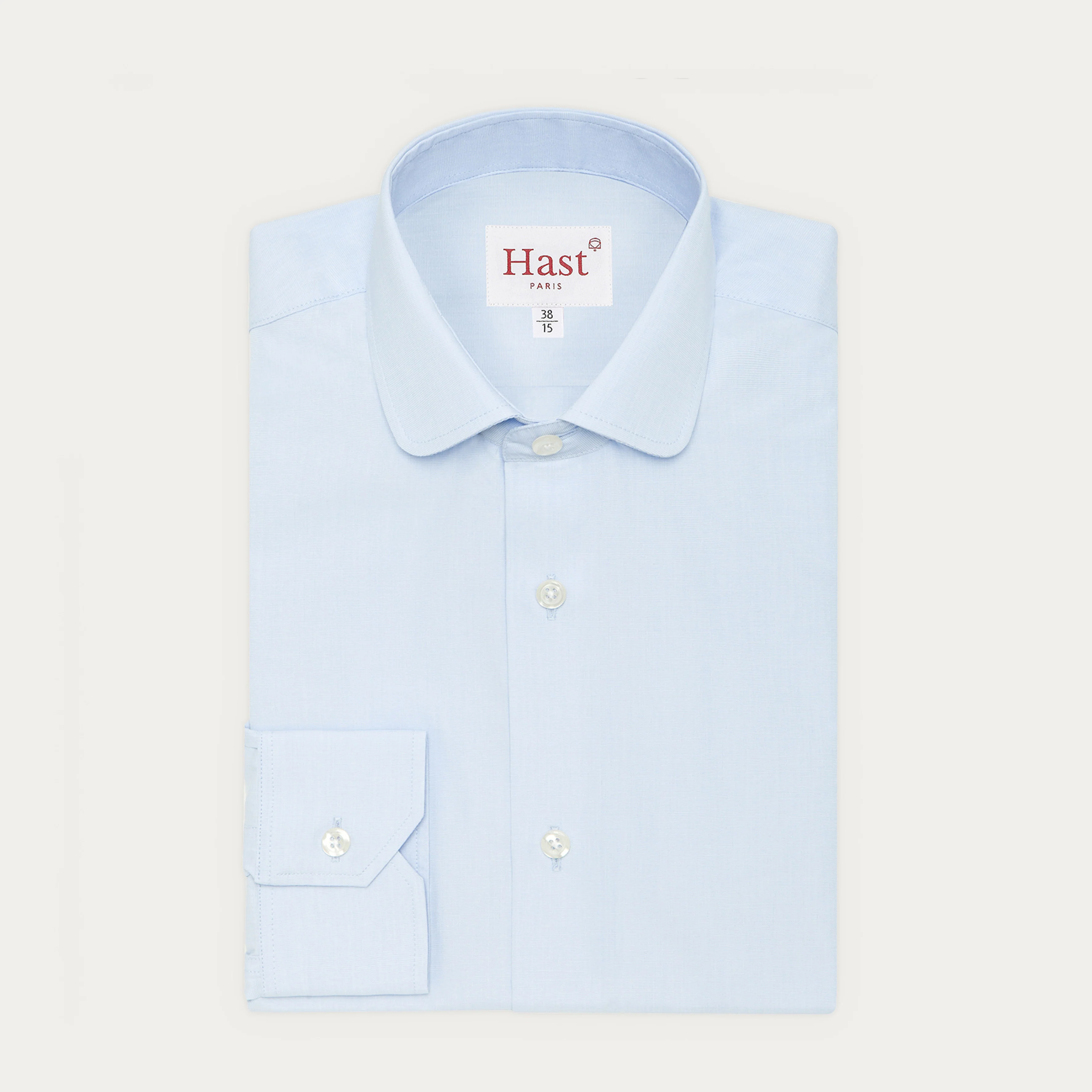 Sky blue double-twisted thread-on-fil shirt