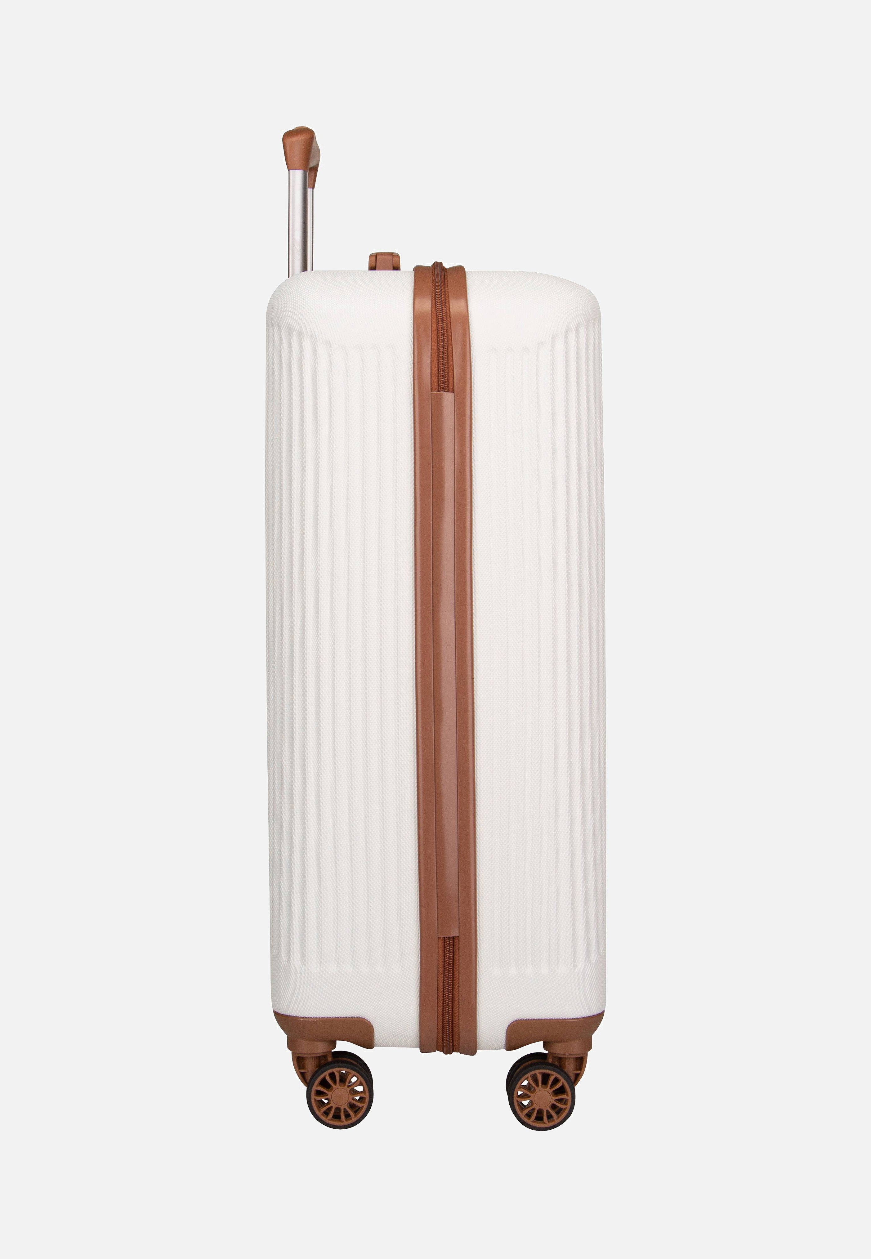 Bali 4w Trolley M Weiss/Cognac - Koffer