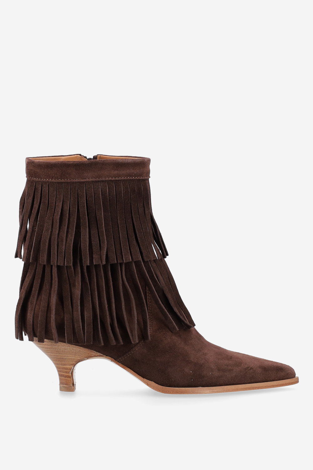 Fringes suede ankle boots