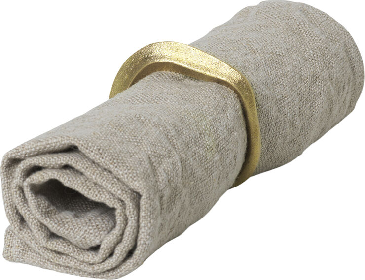 ferm LIVING Flow Napkin Rings - Set of 4 - Brass Brass
