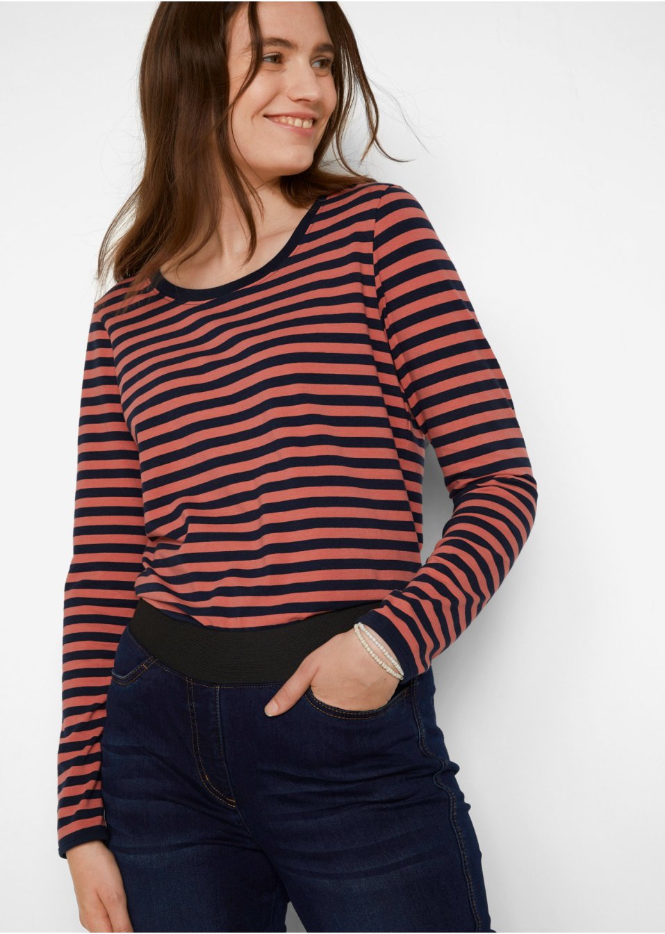 Jean thermo avec couture latérale avancée et taille confortable