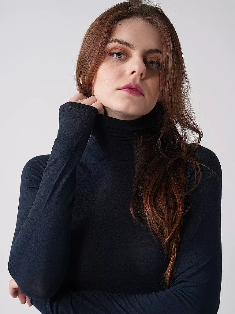 TELA Rollkragenshirt MATHILDE dunkelblau