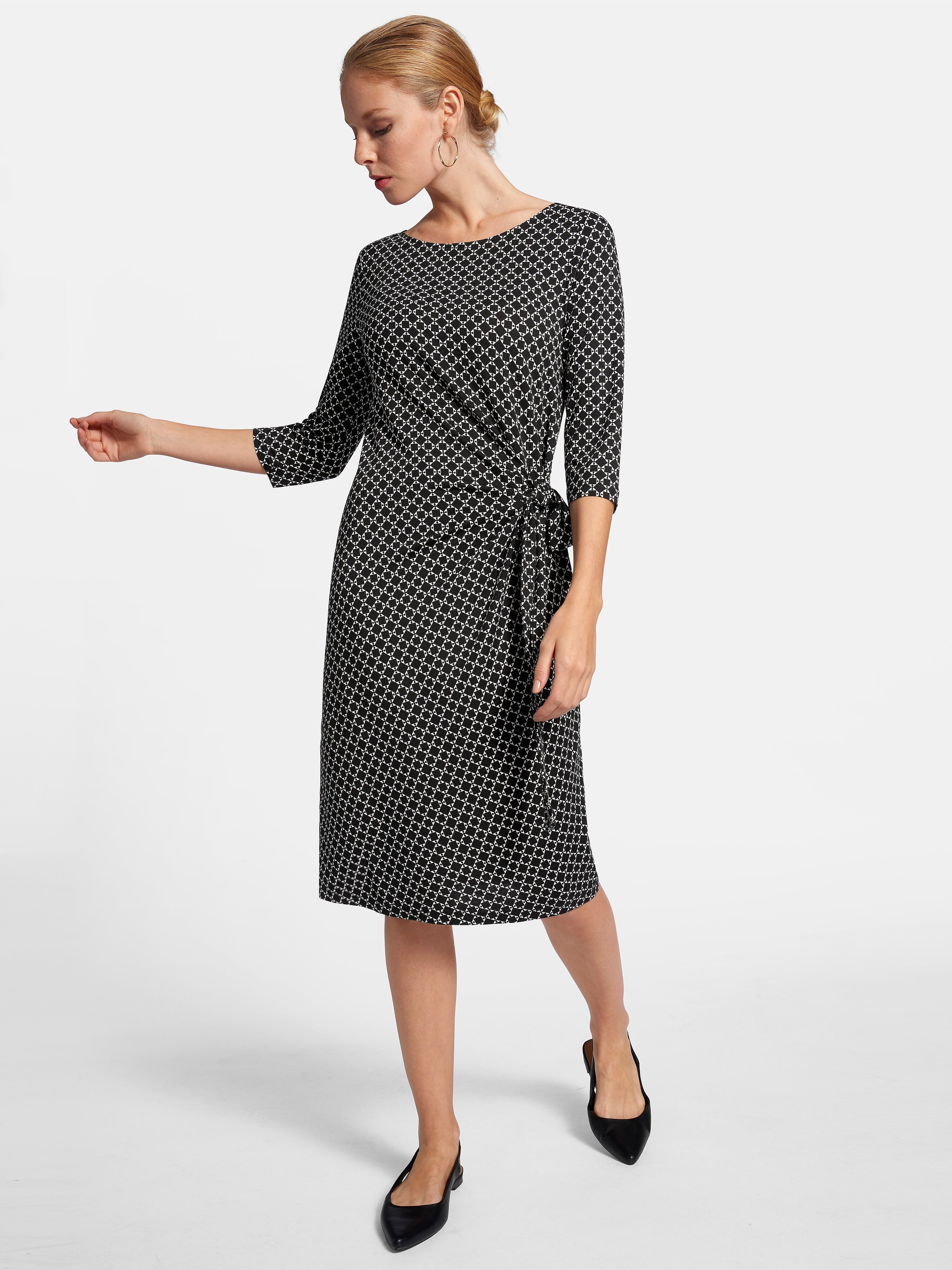 Jersey-Kleid mit 3/4-Arm