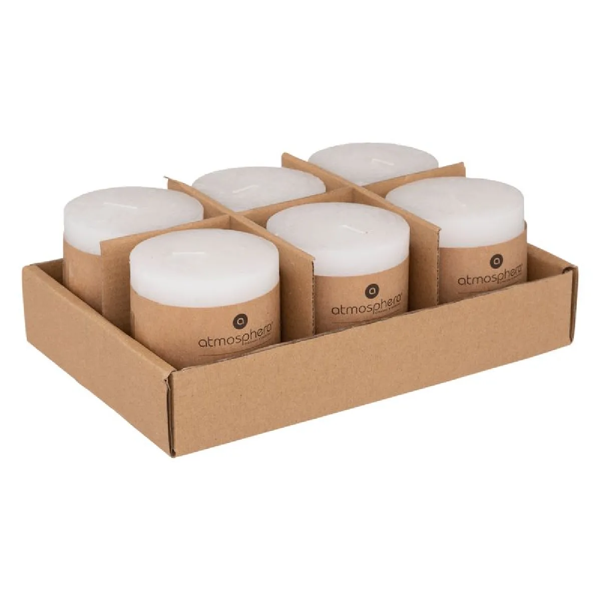 But Bougie ronde OLIA Ø 6,7 cm Blanc