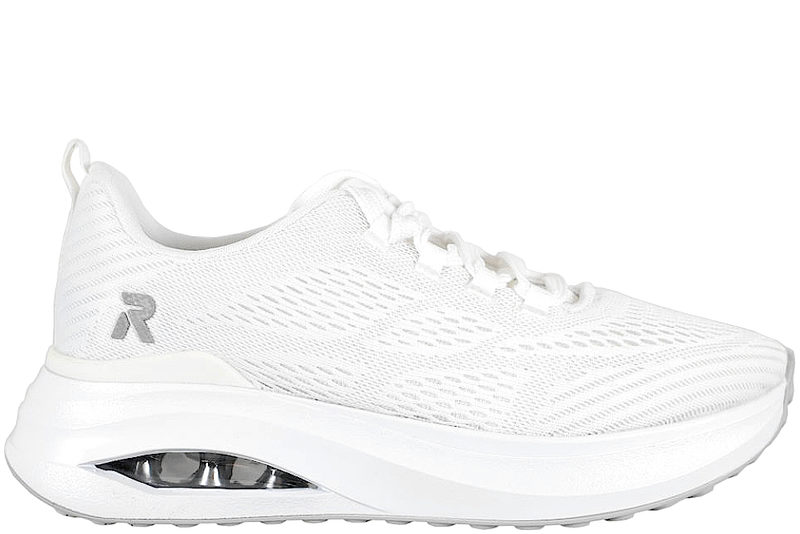 RIEKER SNEAKERS I HVIDT TEKSTIL