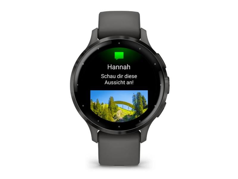 GARMIN Sportuhr Venu 3S Kieselgrau / Schiefergrau Smartwatch