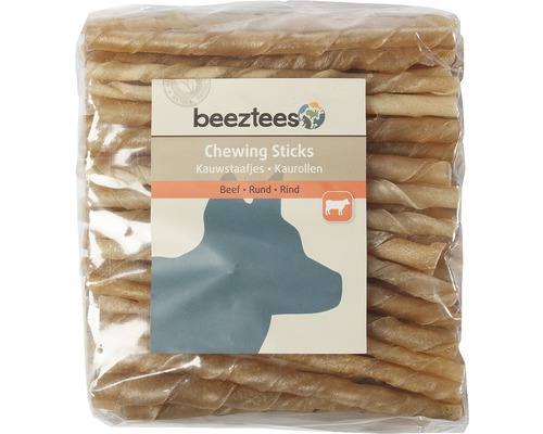 Beeztees Kauwsticks van runderhuid ø 7-8 mm 100 stuks