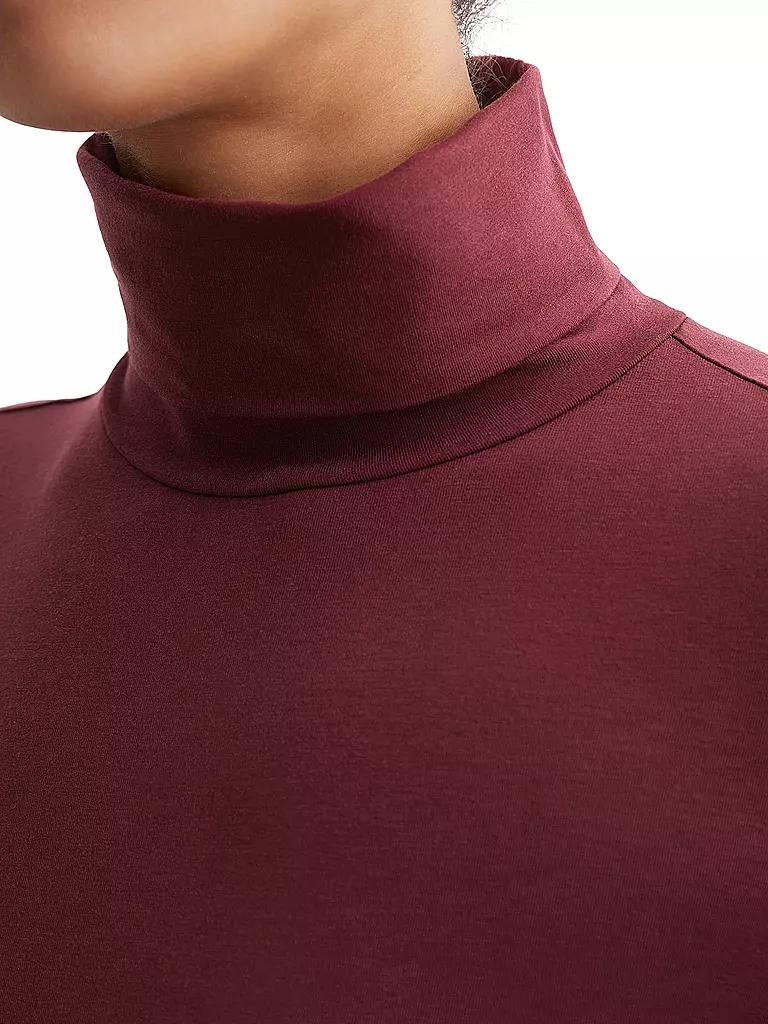 MARC O'POLO Rollkragenpullover dunkelrot