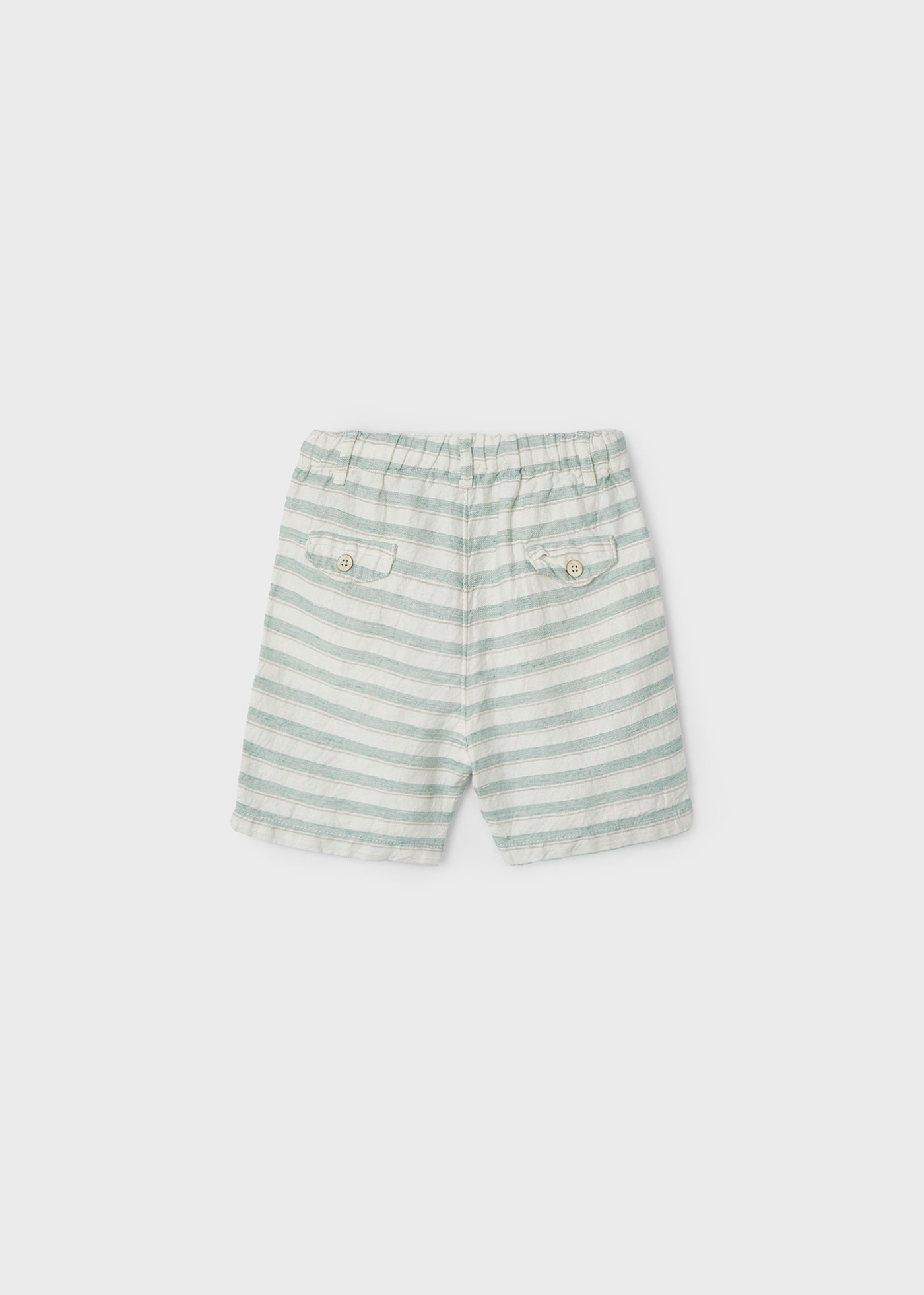 Listras de linho Bermuda para meninos, Eucalipto