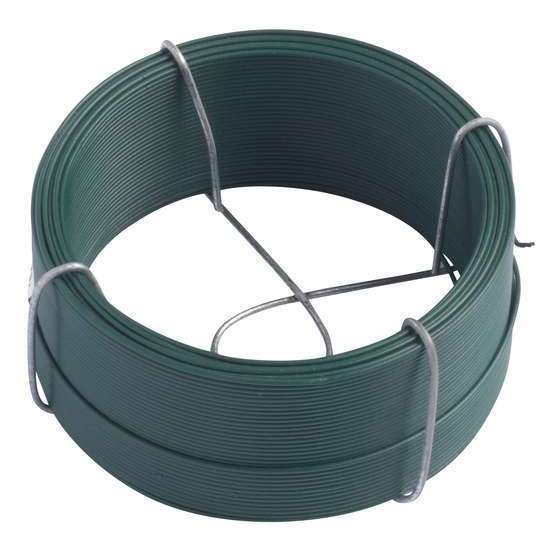 Fil d'attache métal plastifié vert Diam. 1,2 mm x L. 50 m