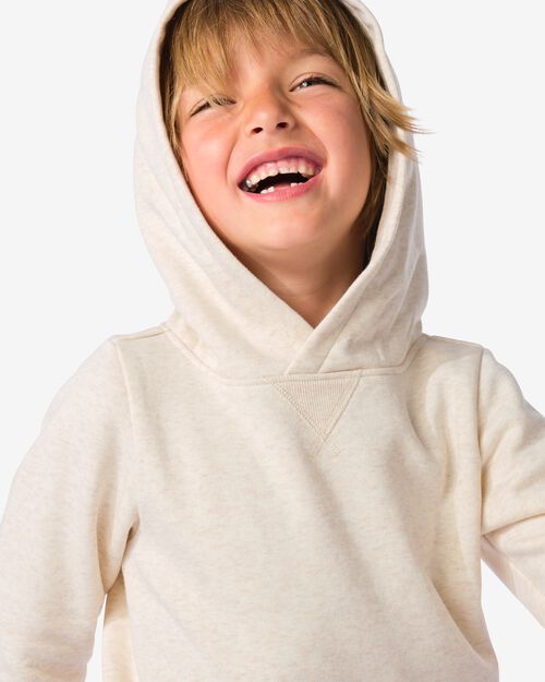 pull à capuche blanc cassé