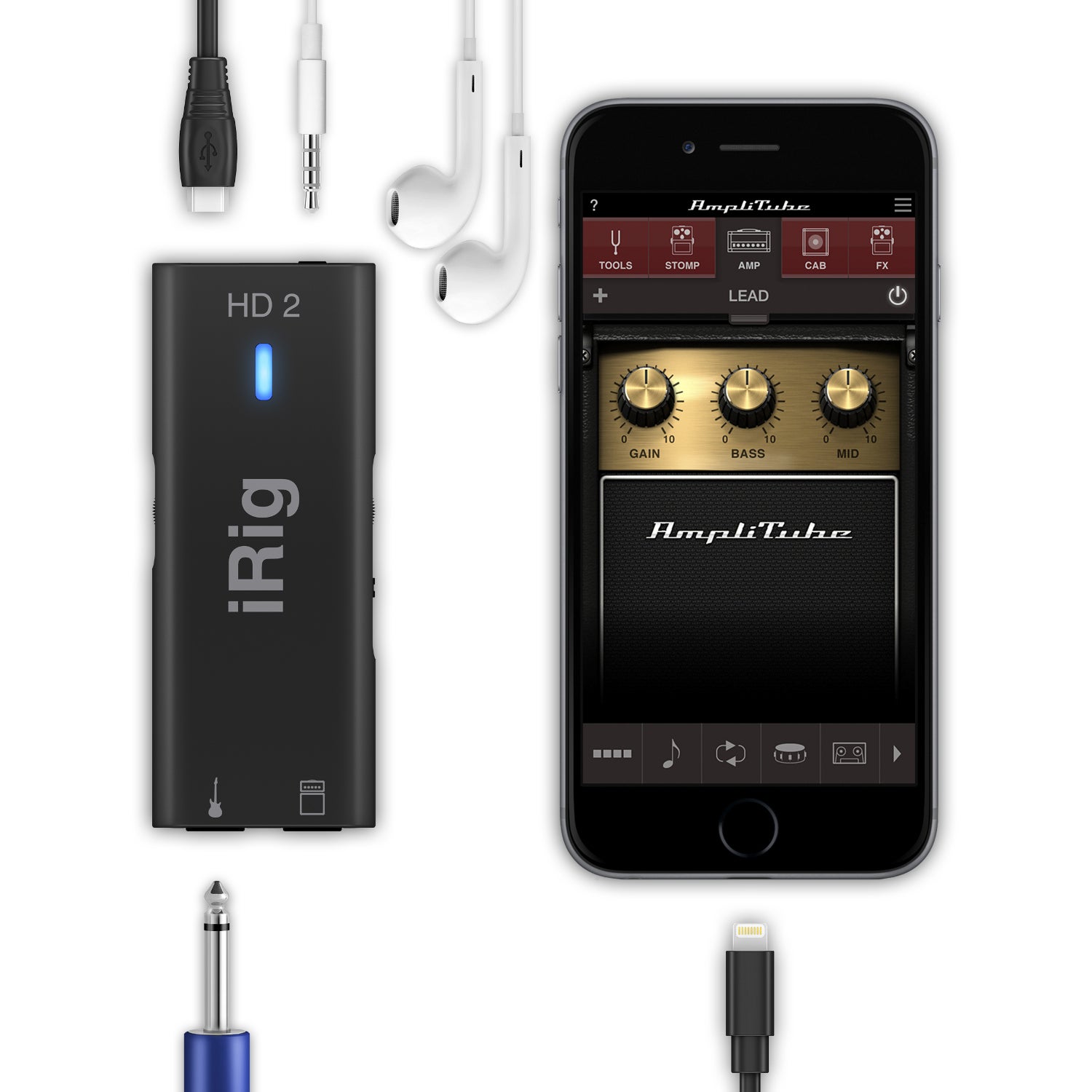 IK Multimedia iRig HD 2 gitaar interface voor PC, Mac en iOS