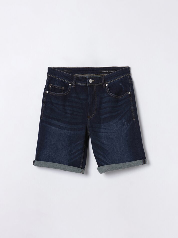 Shorts jeans slim fit - Azul escuro