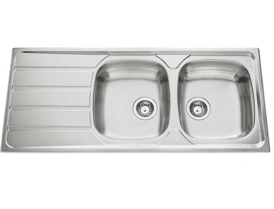 LUISINA - Evier à encastrer Rock 2 cuves + 1 égouttoir inox EV4521IMS
